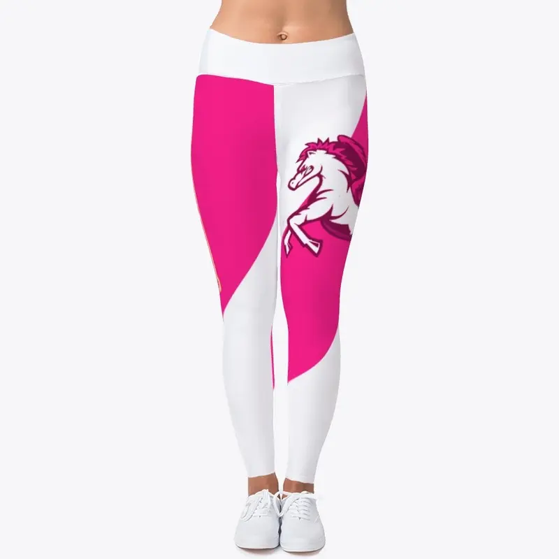 team leggings pink